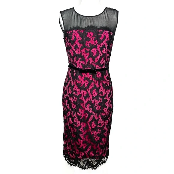 chinese dress ladies KAREN MILLEN Size 4 Black Green White Acetate Blend Abstract Mesh Sleeves  Dress